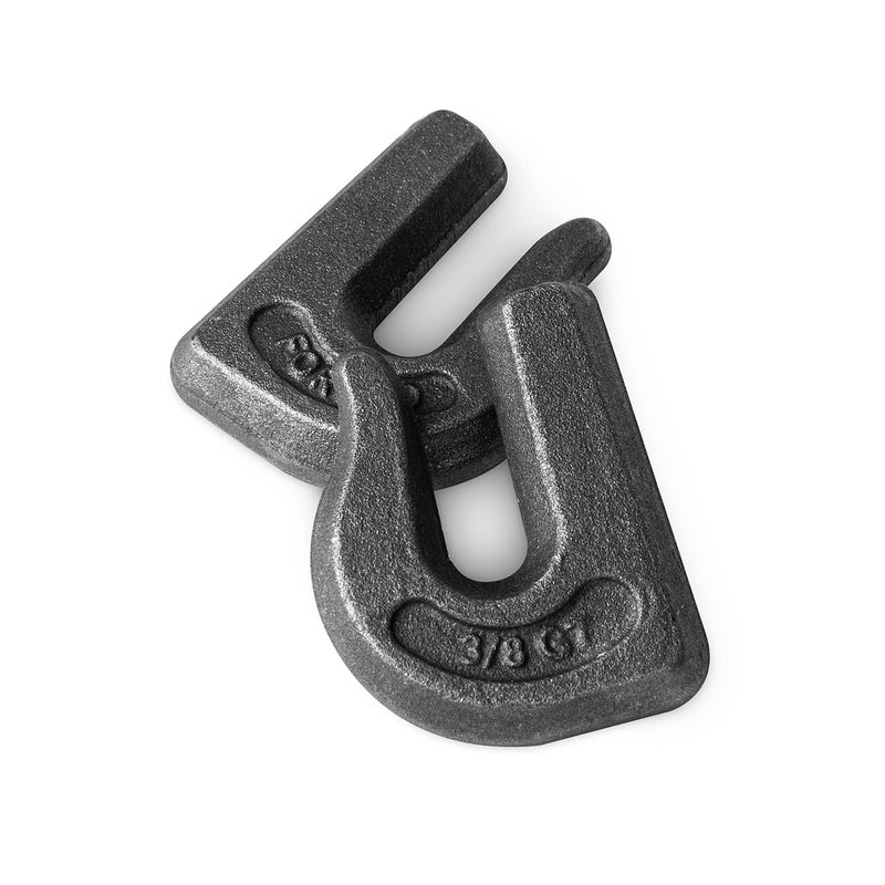 XHMAXE 4Pcs 3/8'' Weld-On Grab Chain Hooks, Grade 70 Clevis Grab Chain Hooks, Heavy Duty Forged Grade Tow Hook Weldable for Trailer Truck, Rigging, Car, SUV, RV, UTV, Tractors Loader Bucket-6600 LBS - Image 5